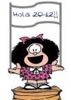 Mafalda con los brazos abiertos. Hola 2012
